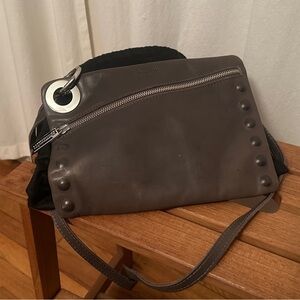 Hammitt-Sleek Stud-Accent Leather Crossbody - Gray